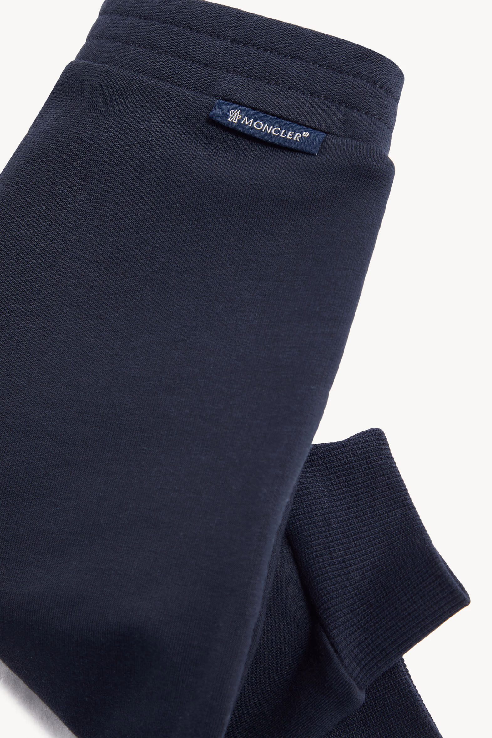 Embroidered Teddy Logo Cotton Sweatsuit Set Boy Navy Blue Moncler 4